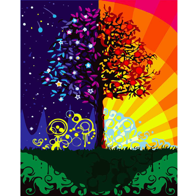 Painting By Numbers Abstract Tree Pictures
