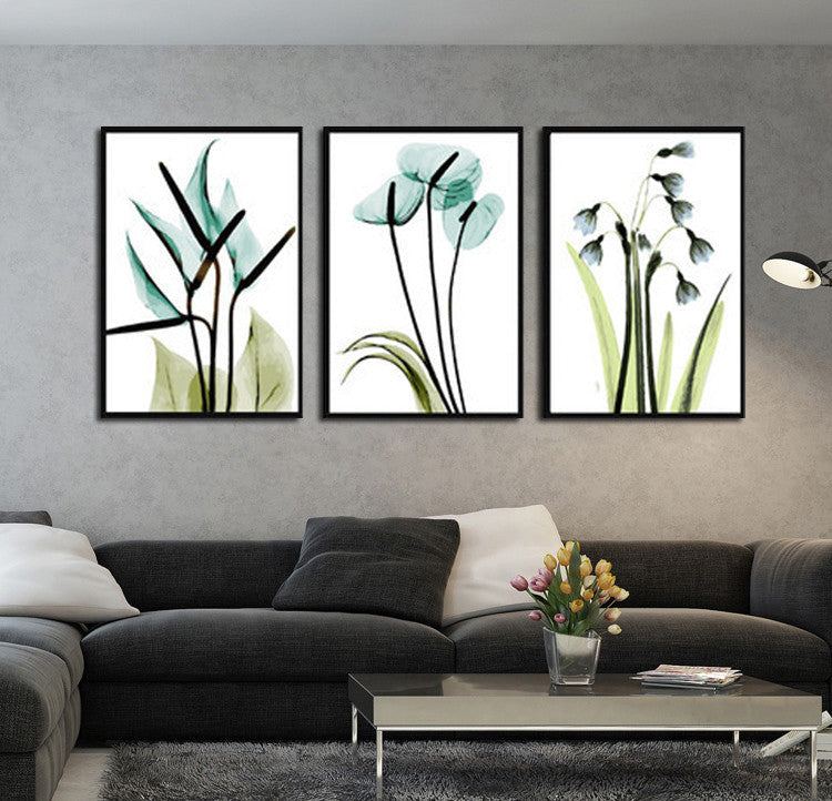 Paint by Numbers Triptych Plants