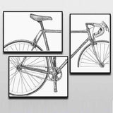 Fahrrad Rennrad schwarzweiß Sitz