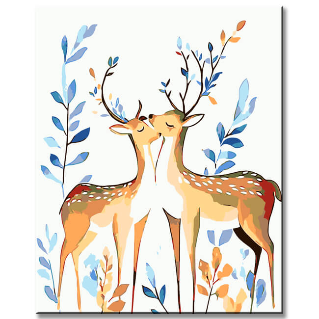Malen-nach-Zahlen-Hirsche Couple