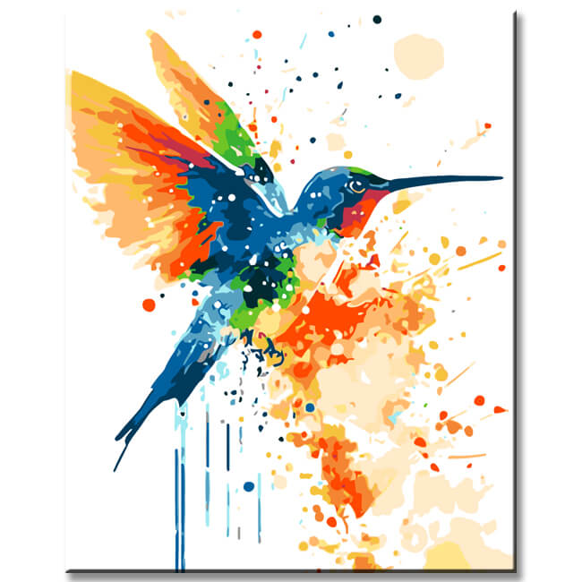 Painting by Numbers Hummingbird Bird Modern Animal Art