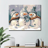 Paint by Numbers Christmas Snowman Group