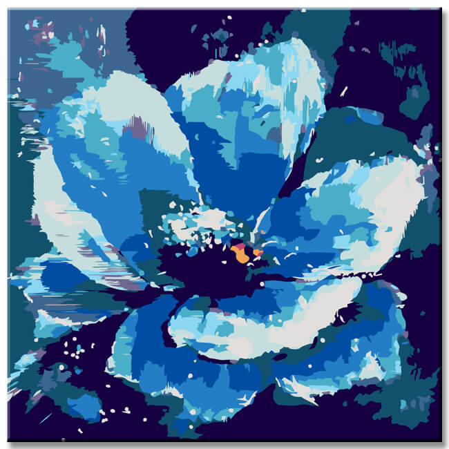 Painting by Numbers Blue Flower II