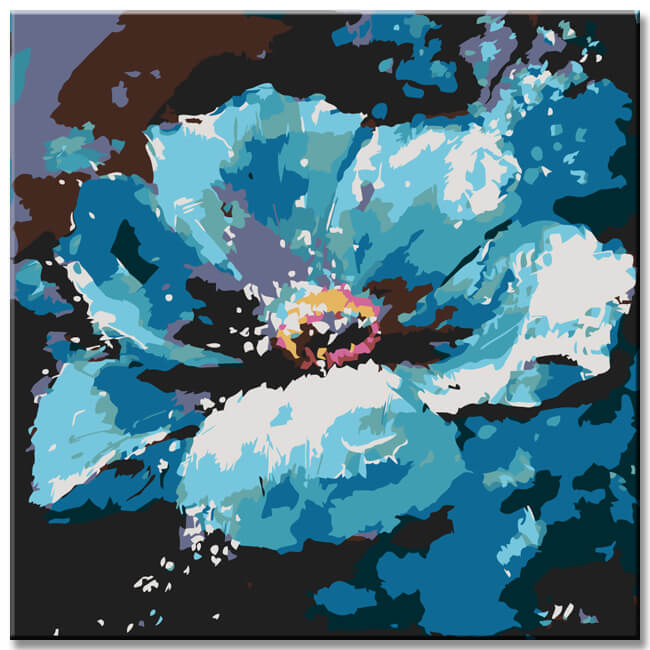 Painting by Numbers Blue Flower III