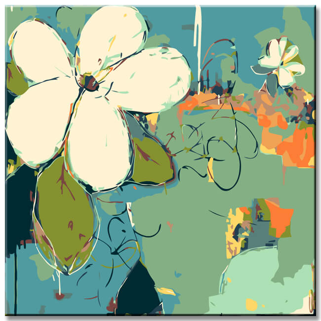 Painting by Numbers Abstract Art Wine Flower II