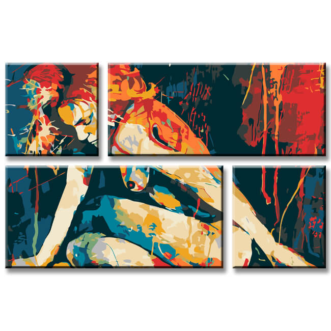 Painting by numbers depression 4 parts