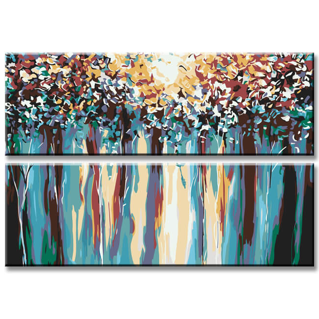 Painting by numbers panoramic waterfalls 2-part