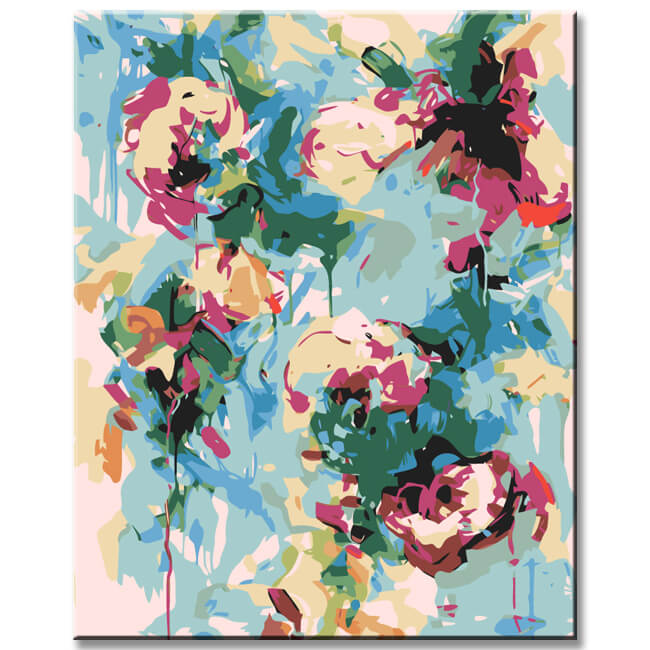 Painting by numbers jade flowers