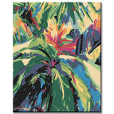 Painting by Numbers Abstract Tropical Garden
