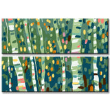 Painting by numbers panorama birch forest 2-part