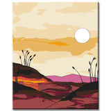 Paint By Numbers Brown And Yellow Tones
