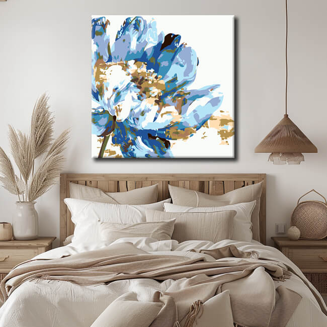 Painting by numbers rhinestone flower