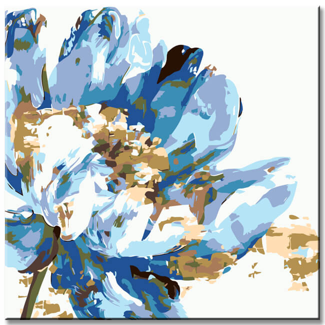 Painting by numbers rhinestone flower