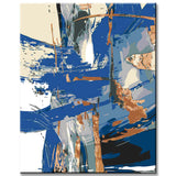 Painting by Numbers Abstract Shapes in Indigo Blue III