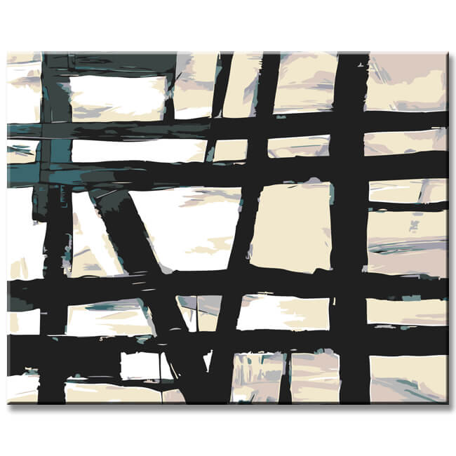 Painting by Numbers Abstract Building Blocks III