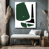 Painting by numbers minimalism art in green