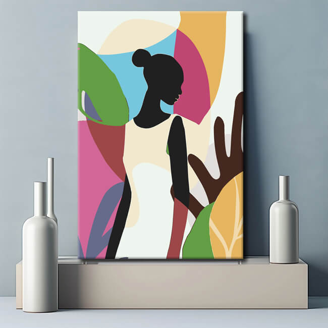 Painting by Numbers Art Minimalism Black Woman