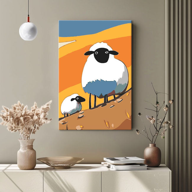 Painting by Numbers Art Landscape Sheep Figure