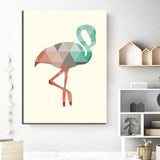 Paint By Numbers Art Polygon Style Flamingo