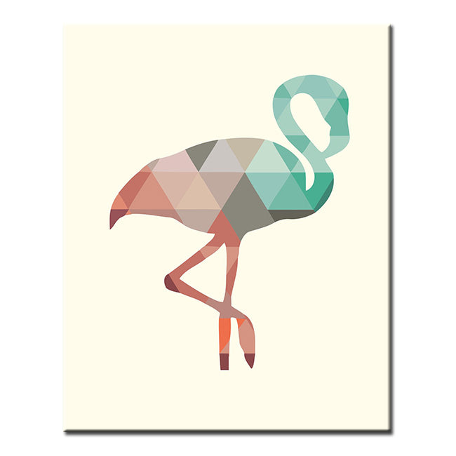 Paint By Numbers Art Polygon Style Flamingo
