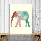 Paint By Numbers Art Polygon Style Elephant