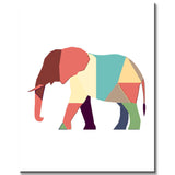 Paint by Numbers Art Polygon Style Elephant