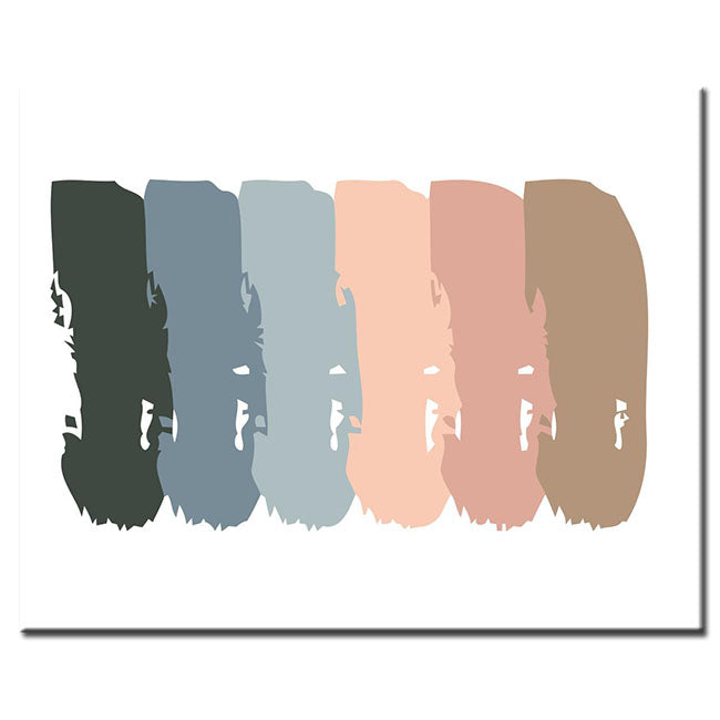 Painting by Numbers Art Minimalism Colored Stripes