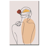Painting by Numbers Art Minimalism Line Drawing Woman Back