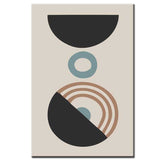 Painting By Numbers Art Minimalism Black Ball With Two Colorful Hemispheres
