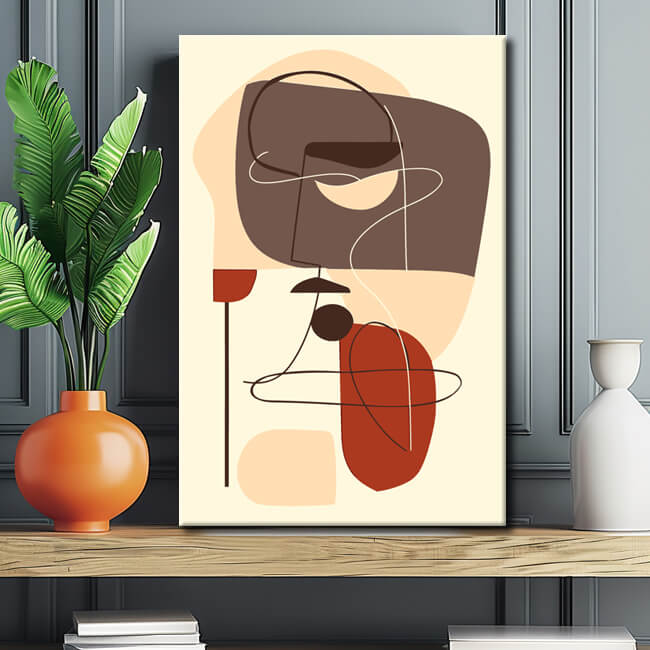 Painting by numbers art minimalism man with hat and stick