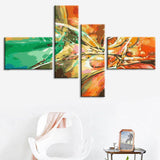 Painting By Numbers Art Abstract Art Colorful Fields 4 Pieces