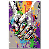 Painting by Numbers Hand-in-Hand Abstract Art