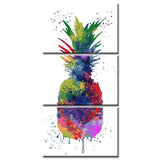 Painting By Numbers Art Abstract Colorful Pineapple 3-Panel
