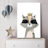 Paint By Numbers Cartoon Gray Raccoon