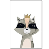 Paint By Numbers Cartoon Gray Raccoon
