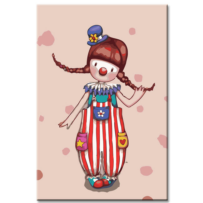 Paint By Numbers Clown Girl