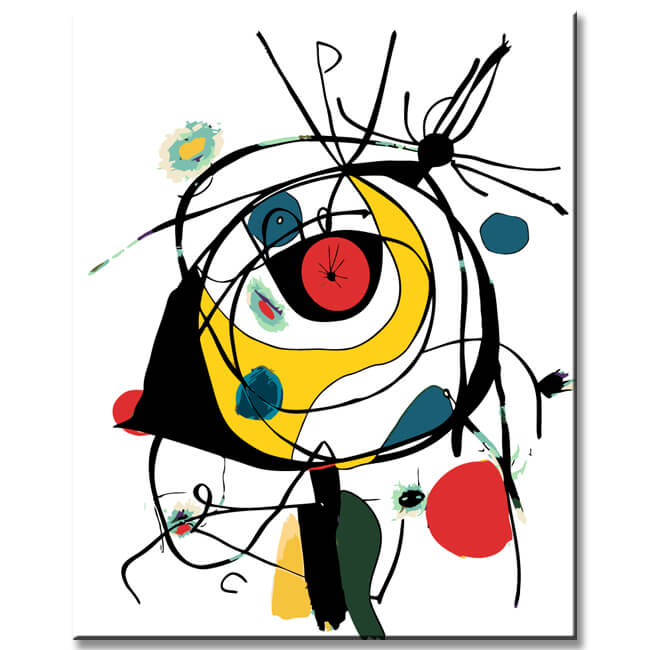 Painting by Numbers Art Colored Line Drawing Figures Creative I