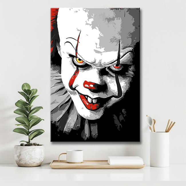 Painting by Numbers Horror Clown Pennywise