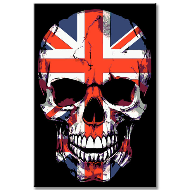 Paint by Numbers Skull Uk Great Britain