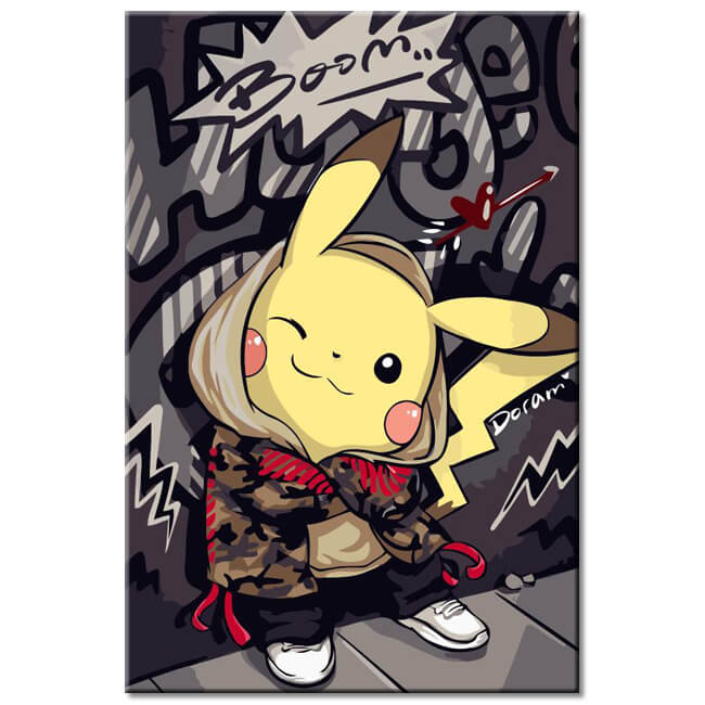 Paint By Numbers Comic Camo Pokemon