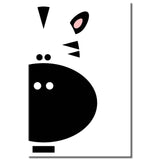 Paint By Numbers Cartoon Zebra Face