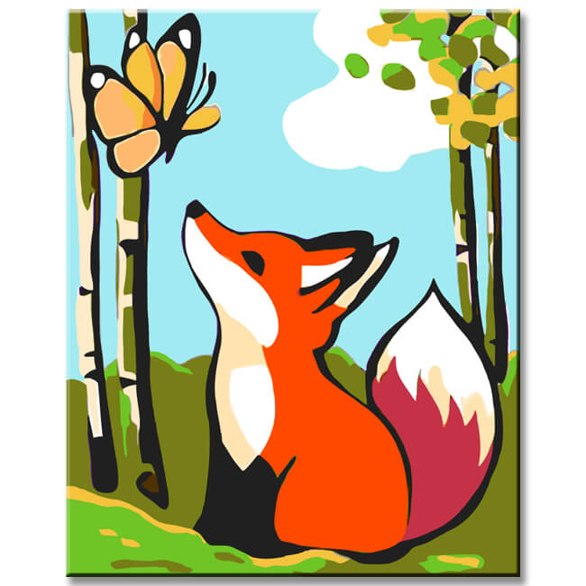 Painting by Numbers Butterfly Kisses Fox