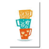 Painting by Numbers Art Minimalism Colored Cups