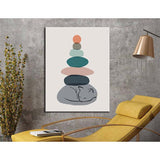 Paint By Numbers Art Stacked Stones On Cat