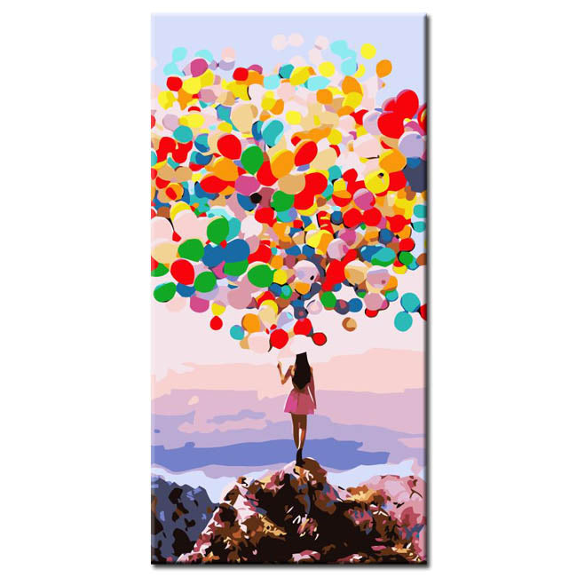 Painting by Numbers Art Lots of Colorful Balloons
