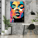 Paint by Numbers Art Lifestyle Face with Rainbow Colors and Glitter