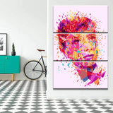 Painting by Numbers Art Lifestyle 3-Panel Face with Dots