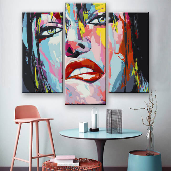 Painting by Numbers Lifestyle Art Woman i 3-Panel
