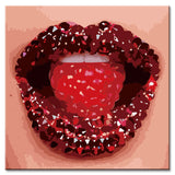 Painting by numbers lips mouth made of berries shipping from DE