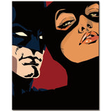 Paint By Numbers Catwoman And Batman Illustration